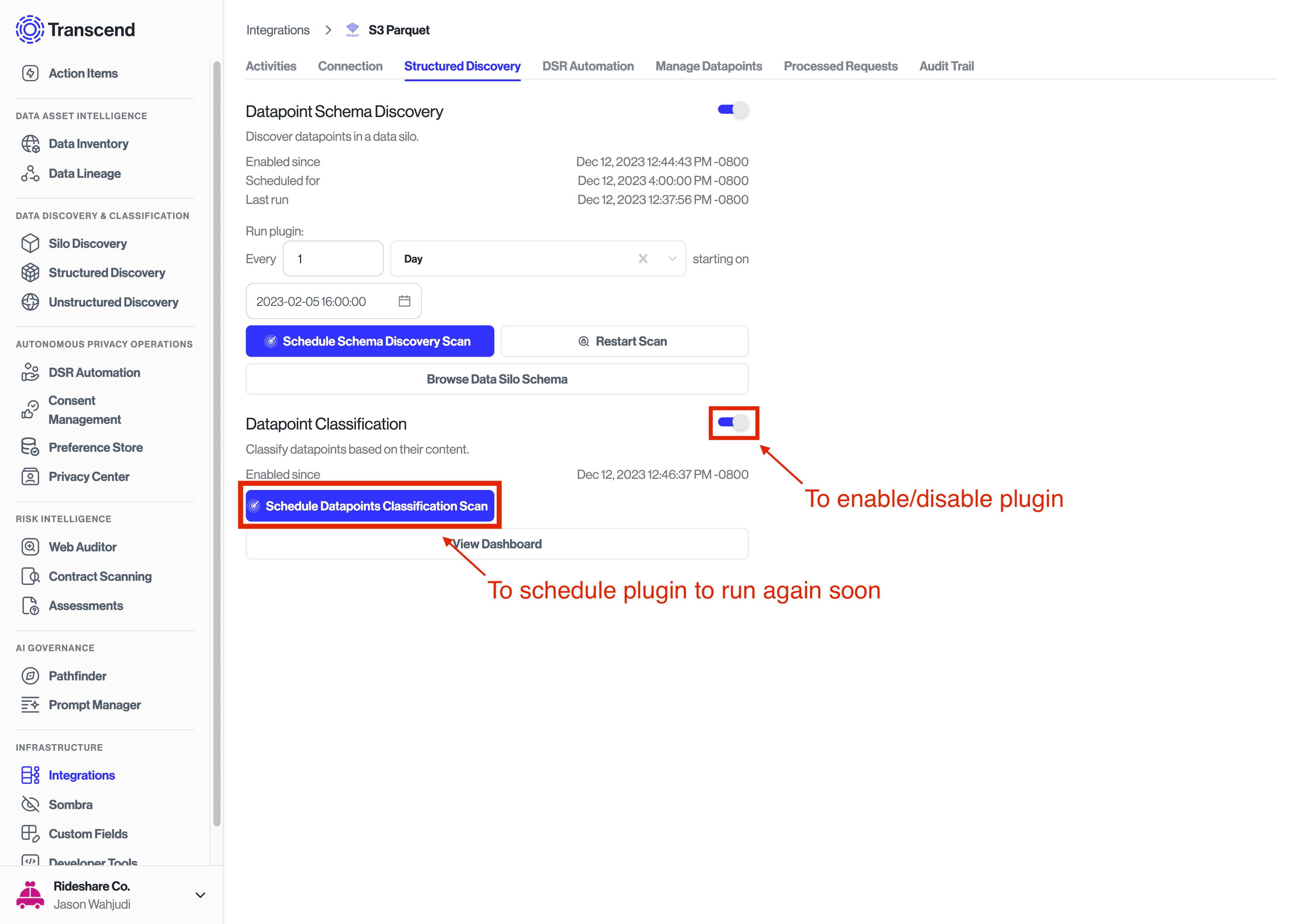 Enable S3 Parquet Datapoint Classification.