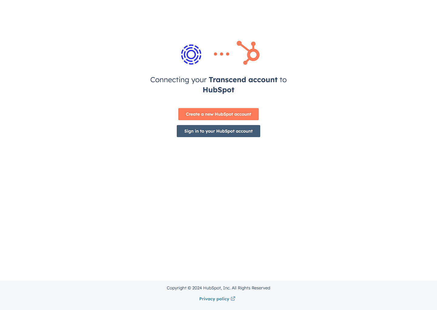 Hubspot login as an example