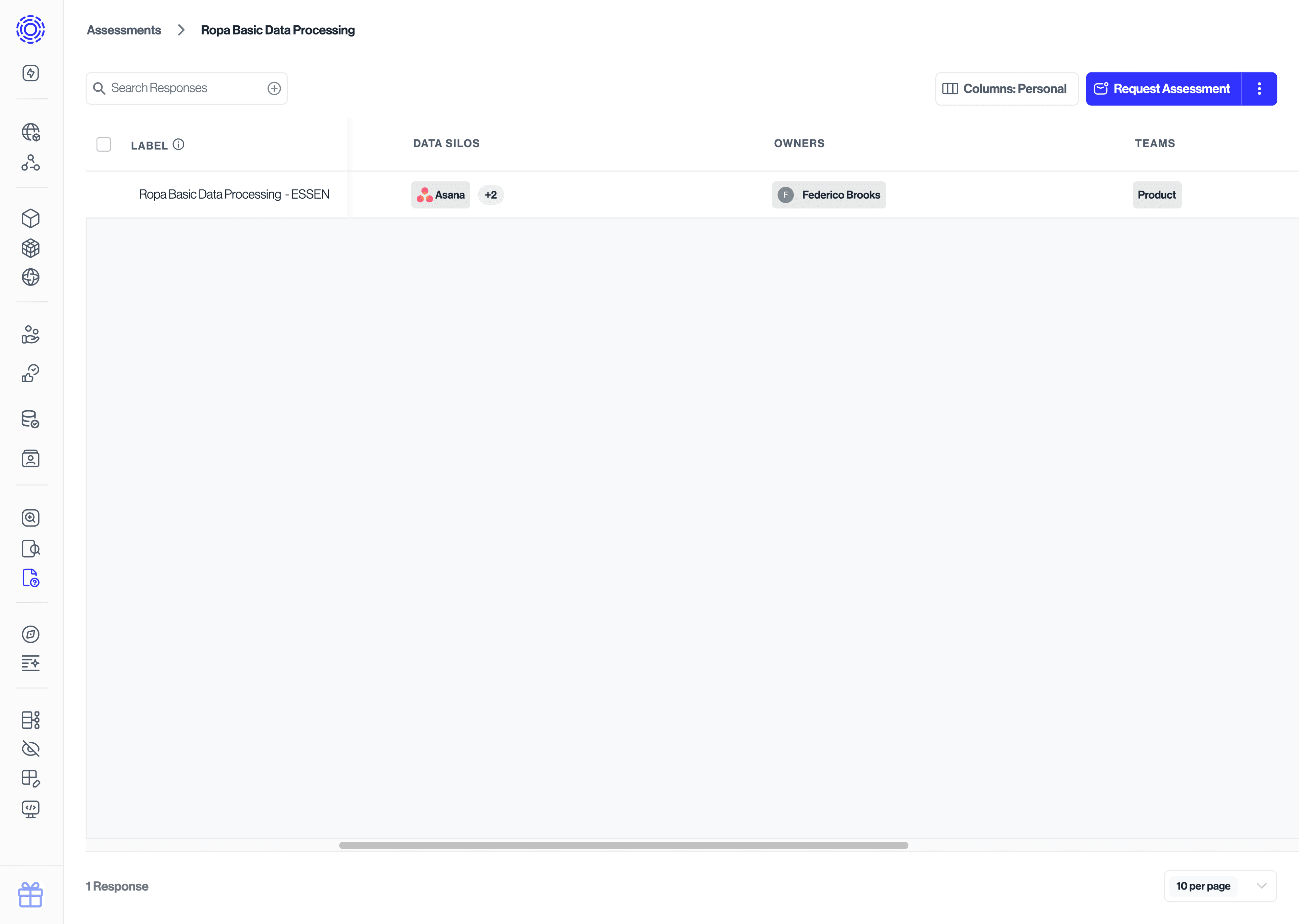 Assessment group column selector