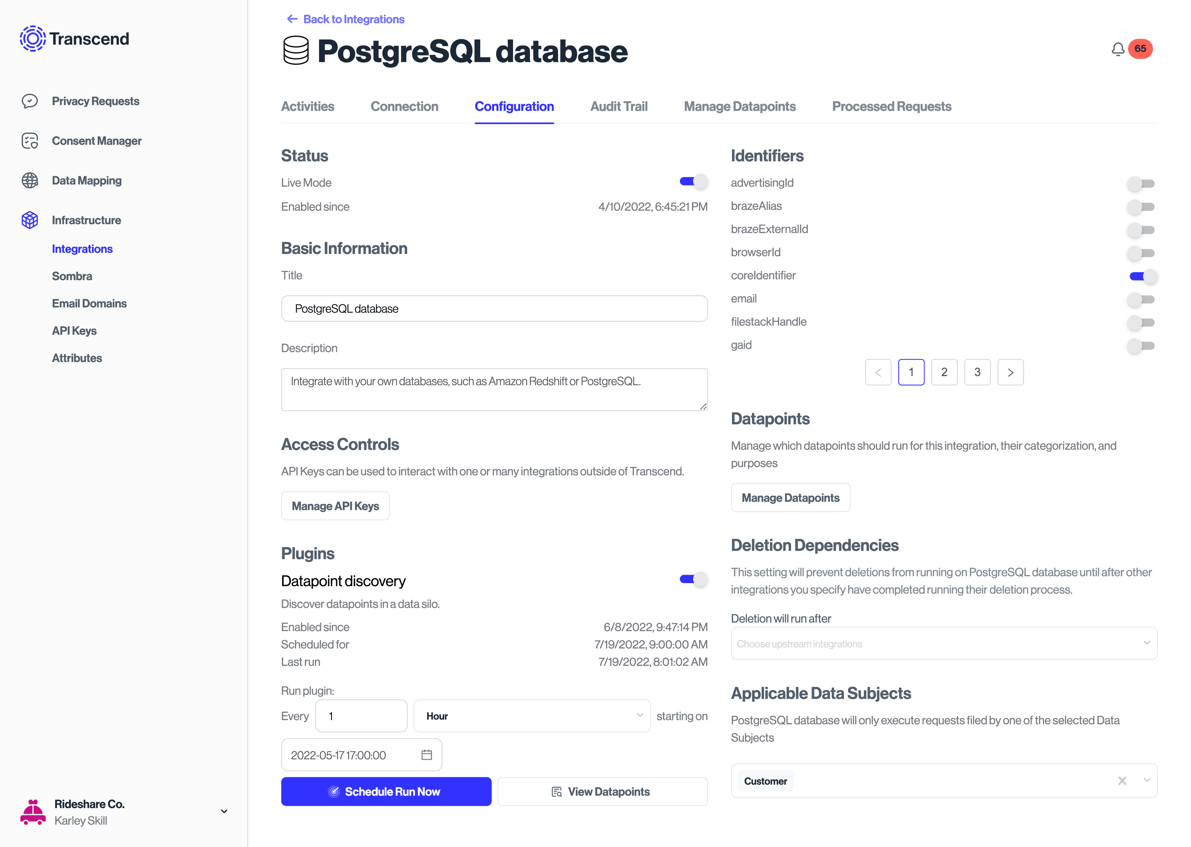 Enable datapoint schema discovery for Structured Discovery