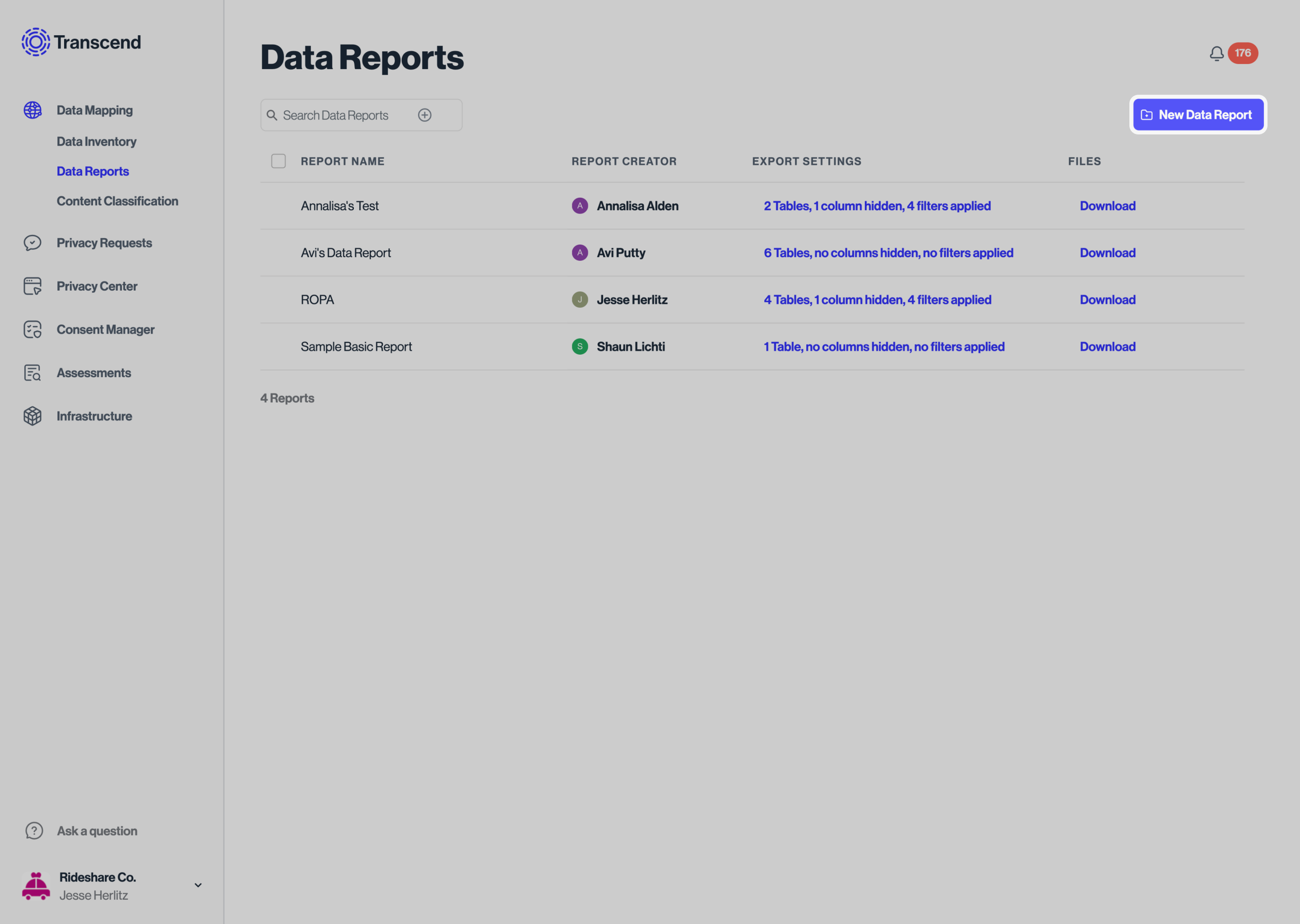 Where to create a Data Report