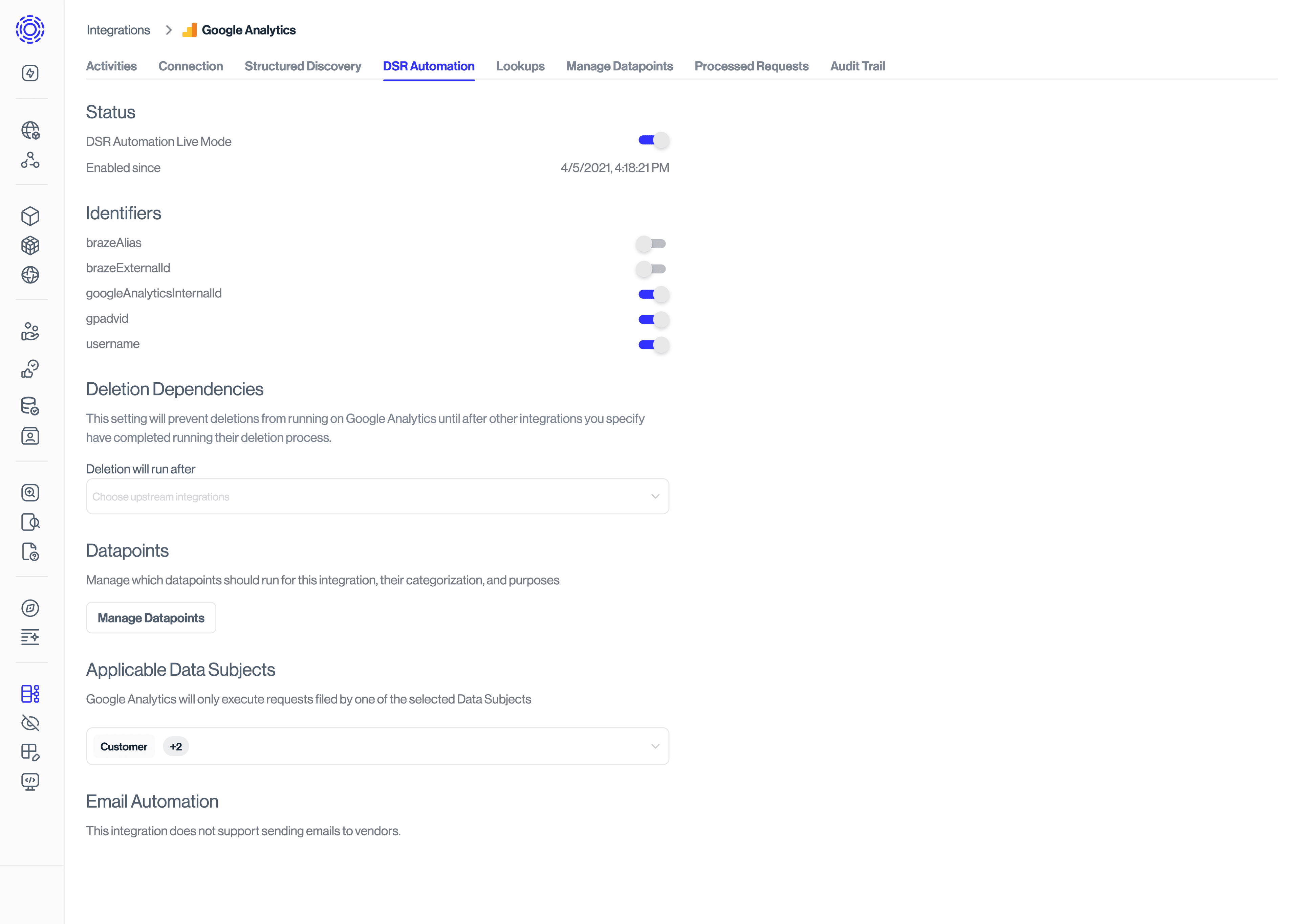 identifiers in a Transcend integration