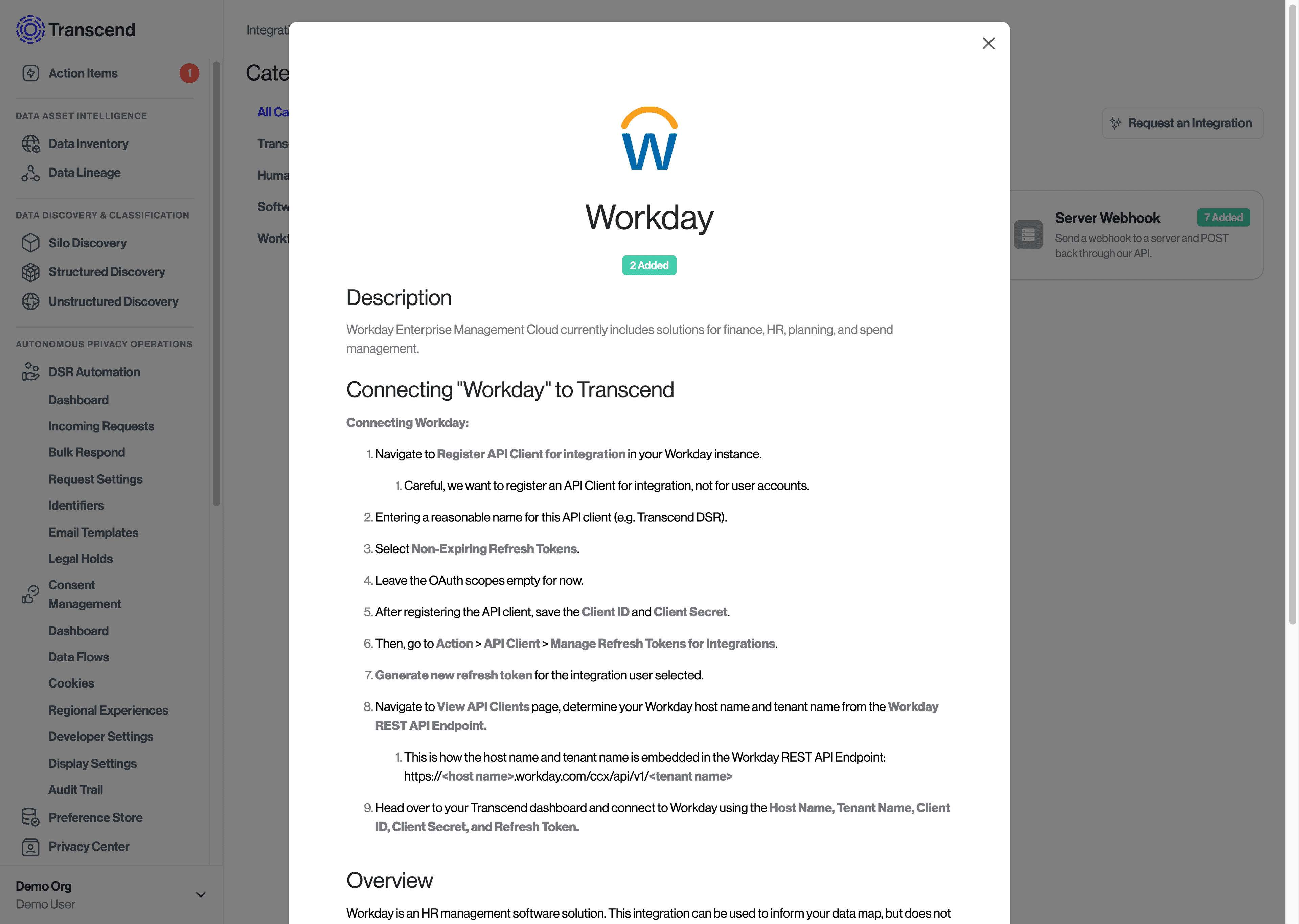 New Integration > Workday