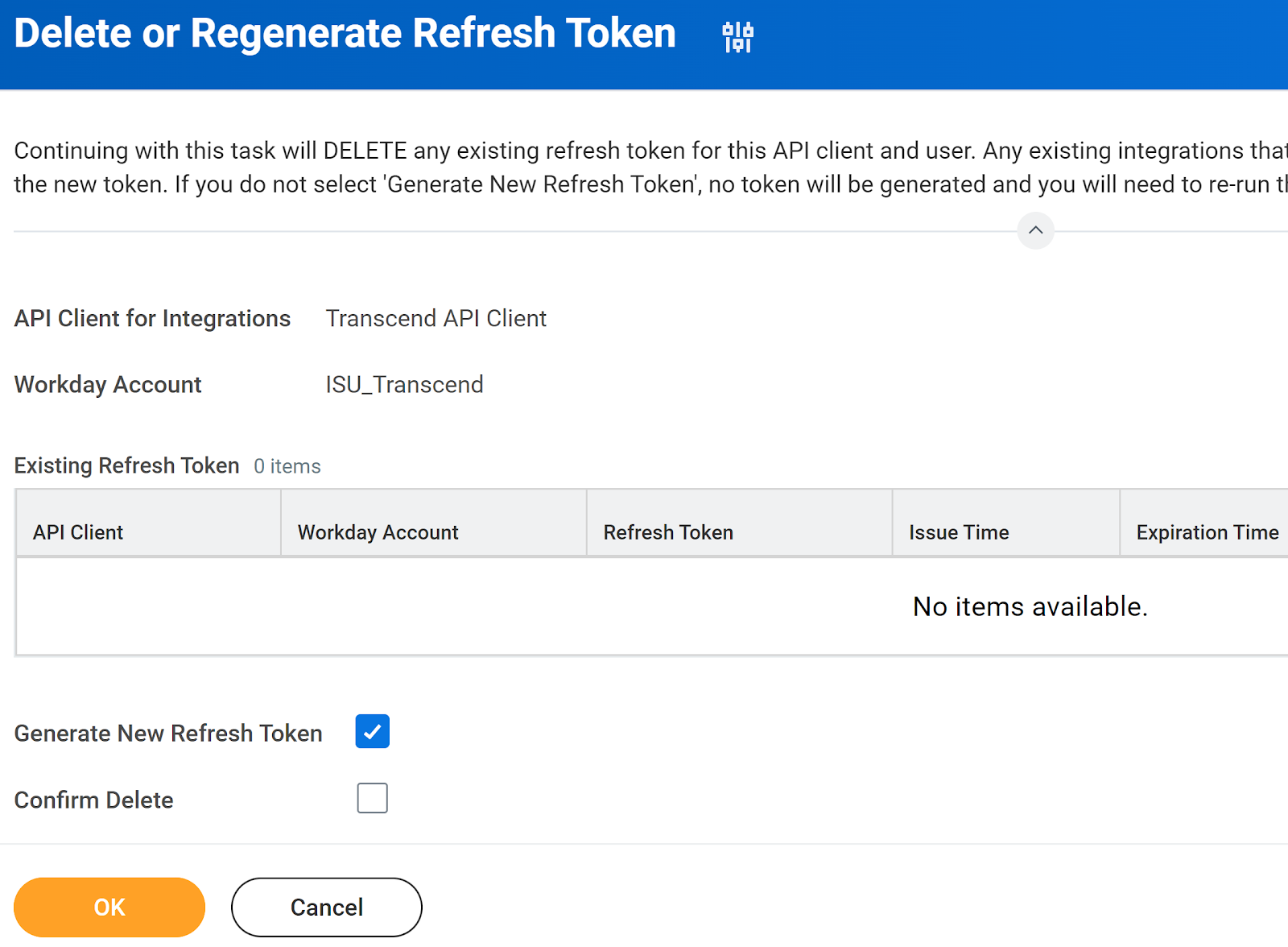 Example of "Delete or Regenerate Refresh Token"