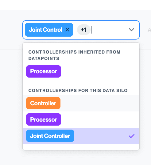 Controllerships on the system and inherited from the datapoints