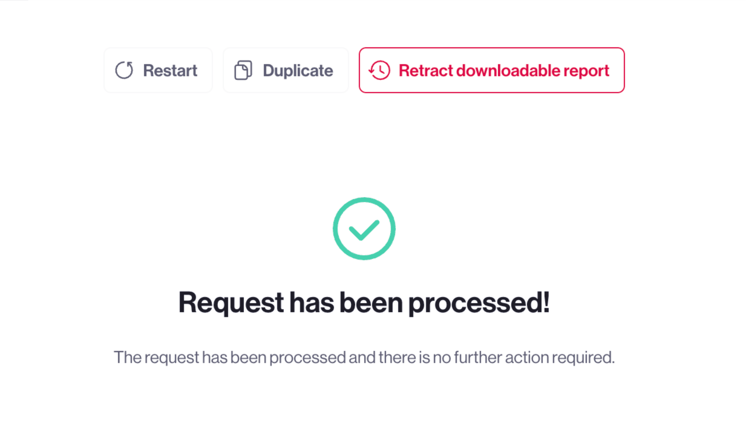 Closed Request Buttons