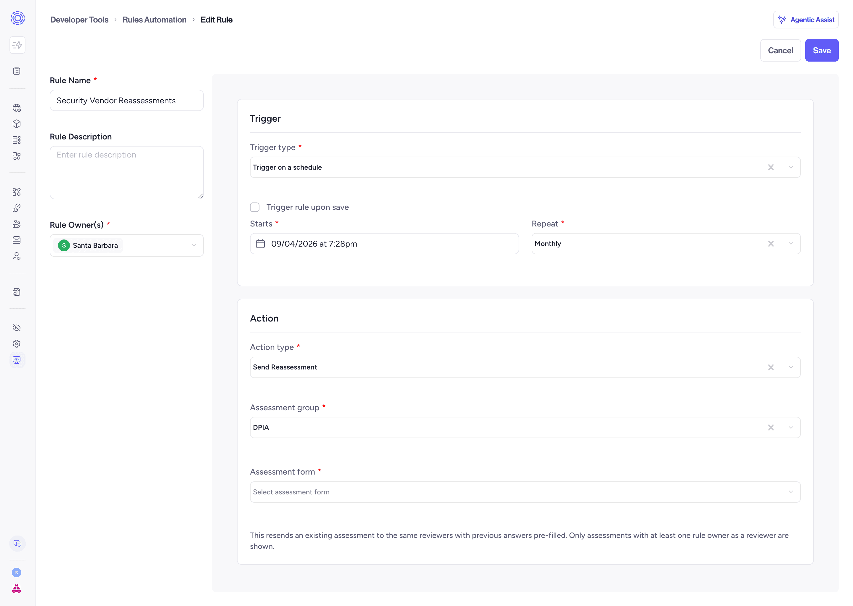 Configuring a Re-Assessment Rule