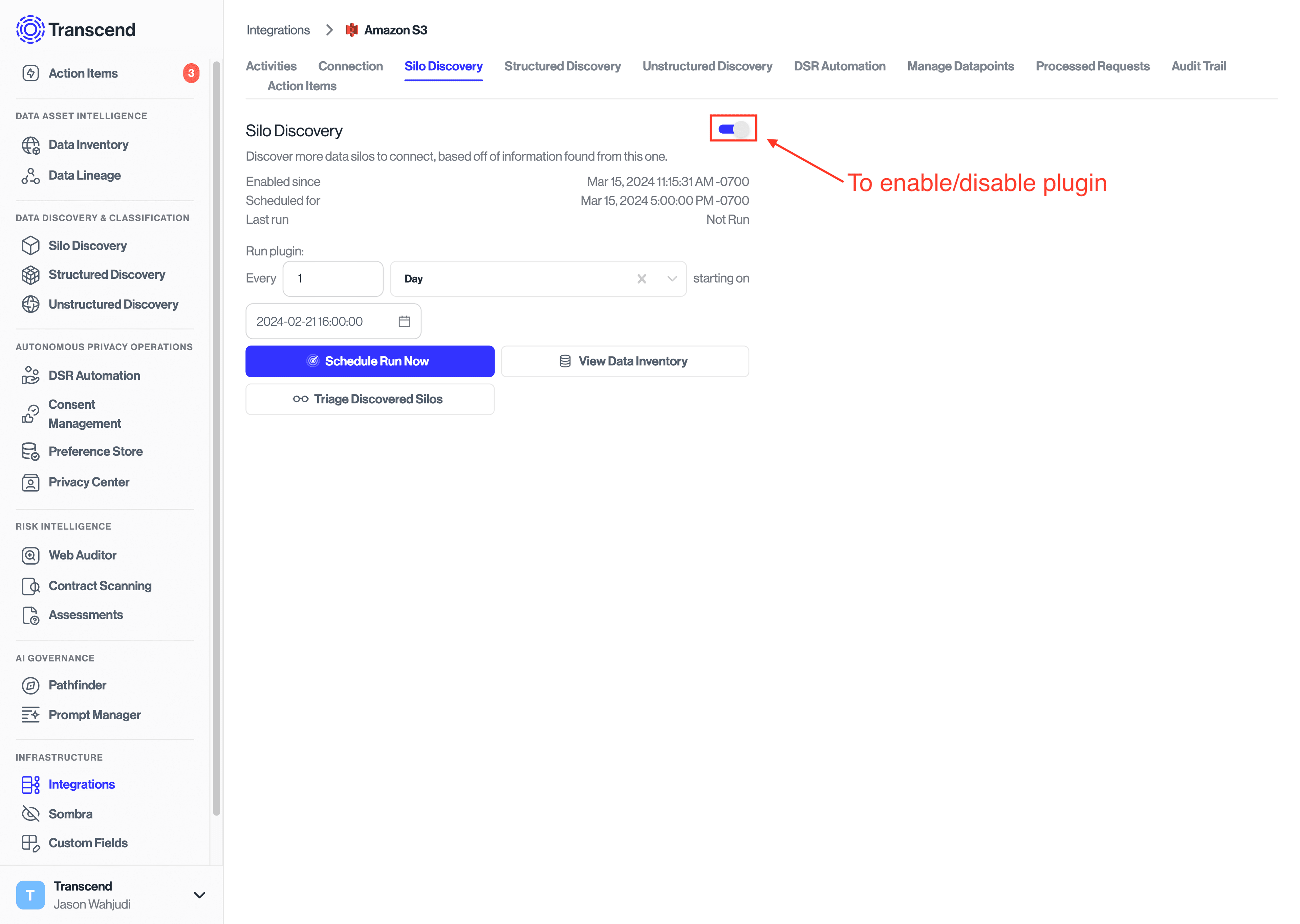 Enable S3 System discovery.