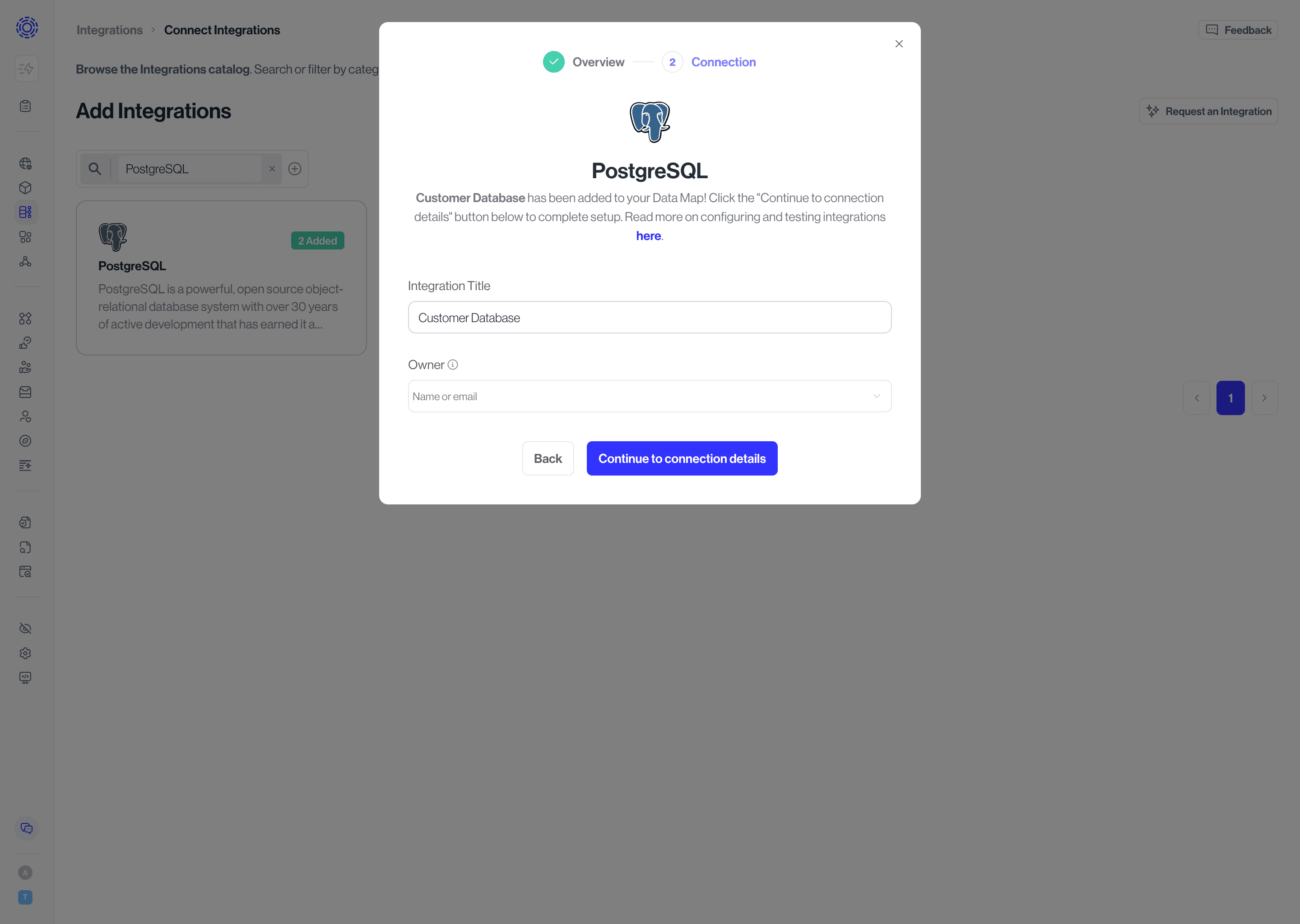 Create an integration name and description