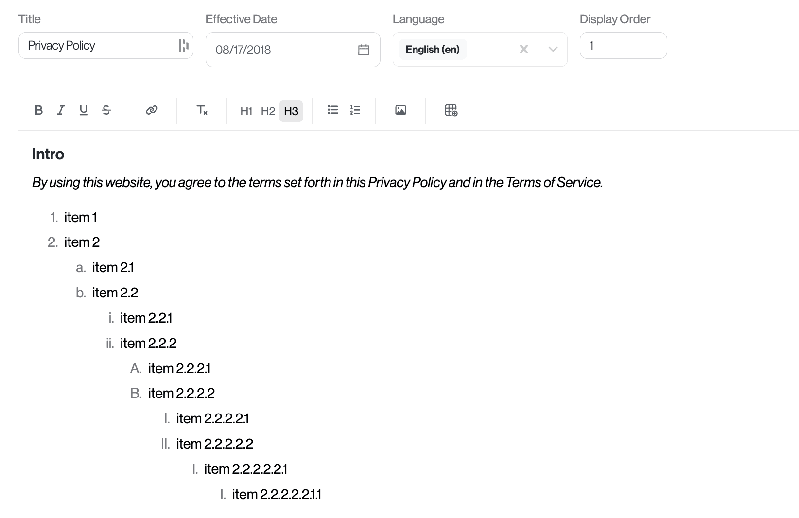 Before: numbering style