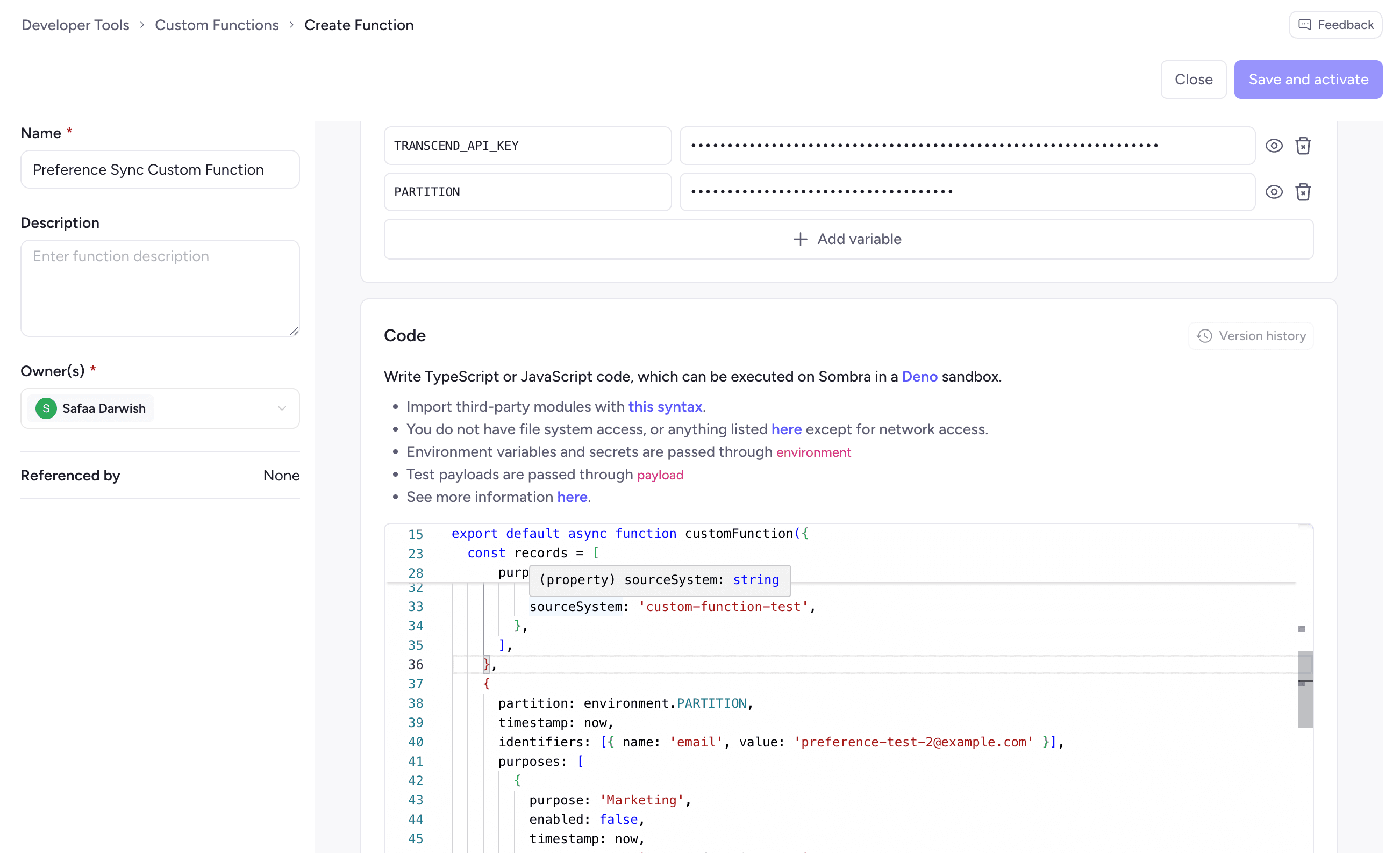 Code editor
