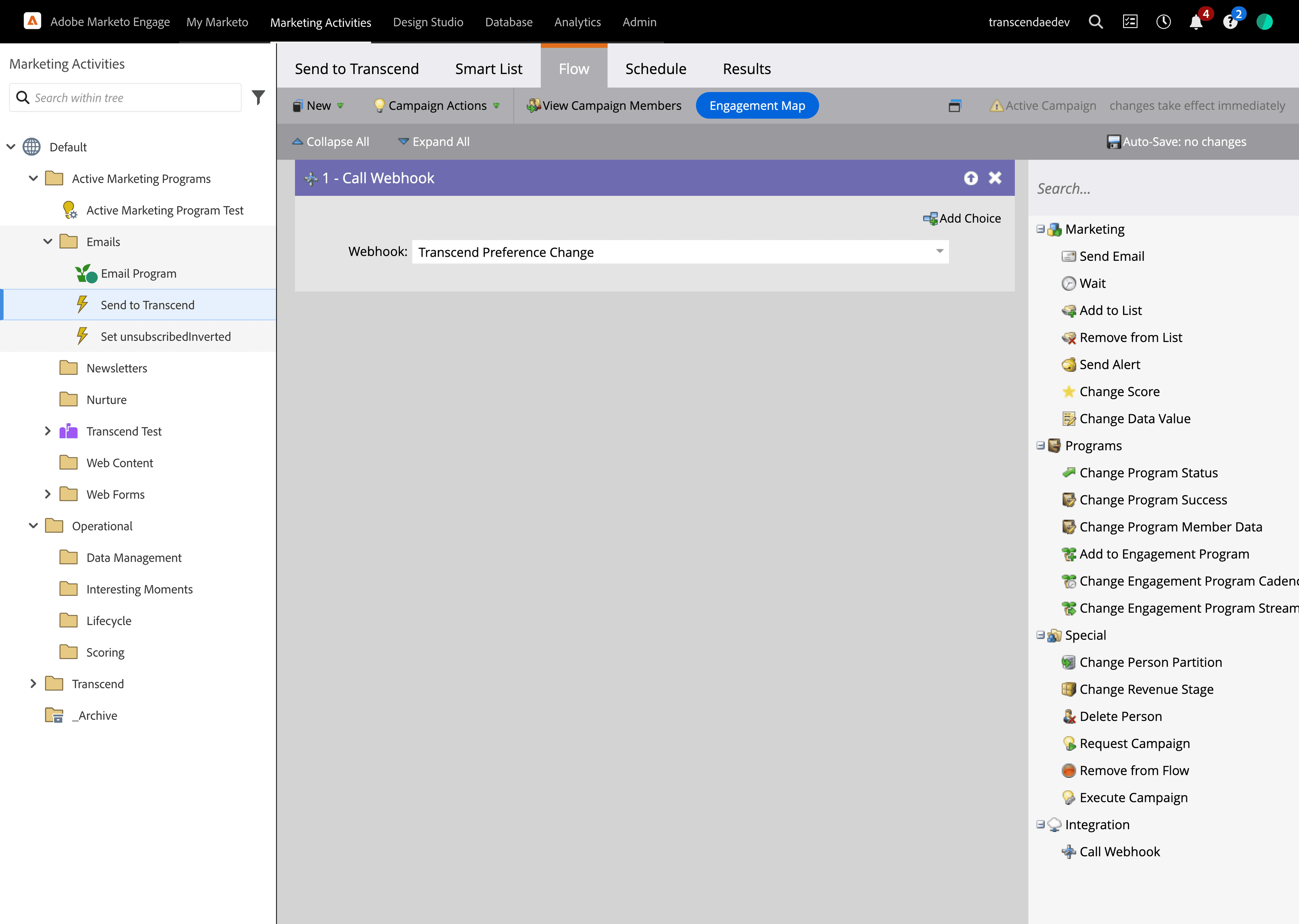 Add flow rules to webhook campaign
