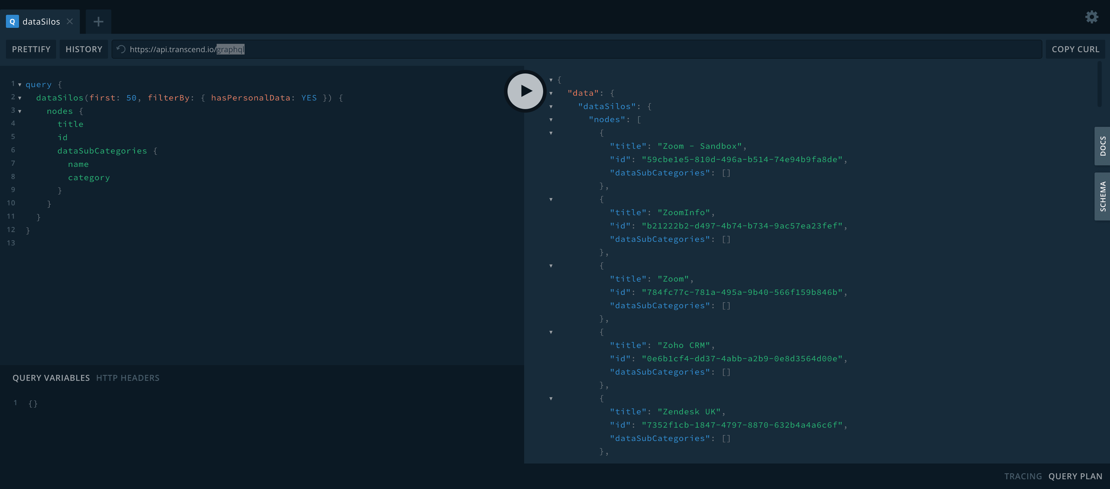 View GraphQL Playground