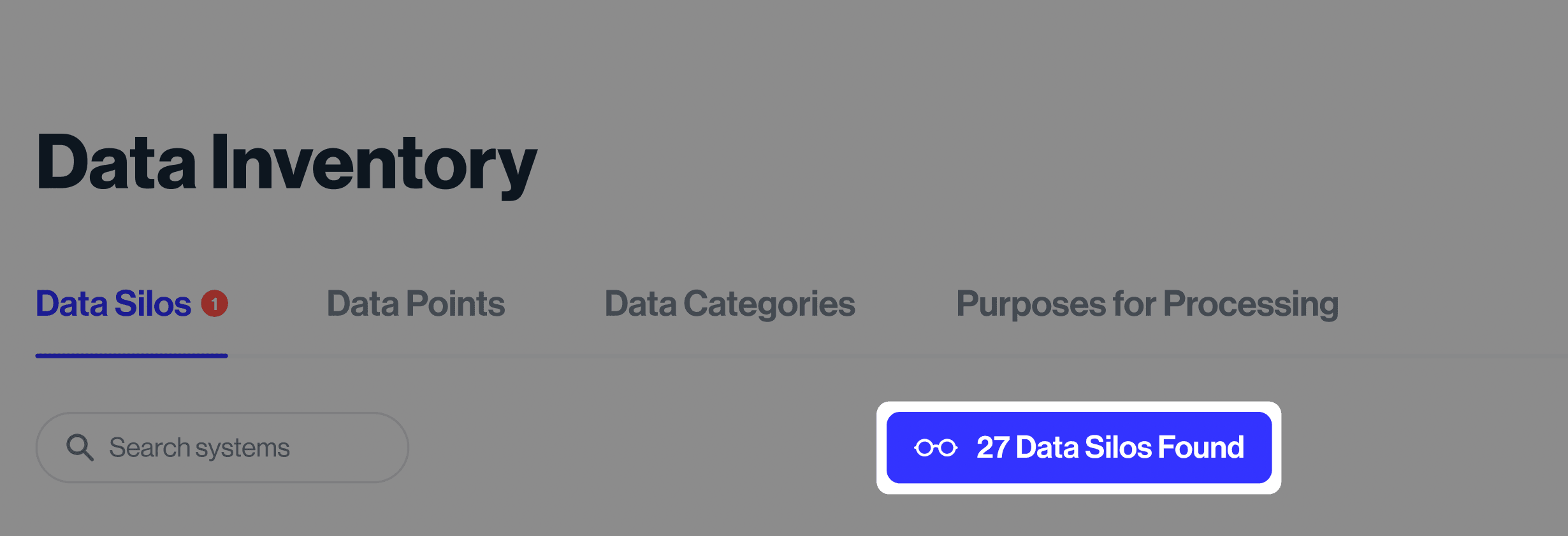 27 data systems found by System Discovery