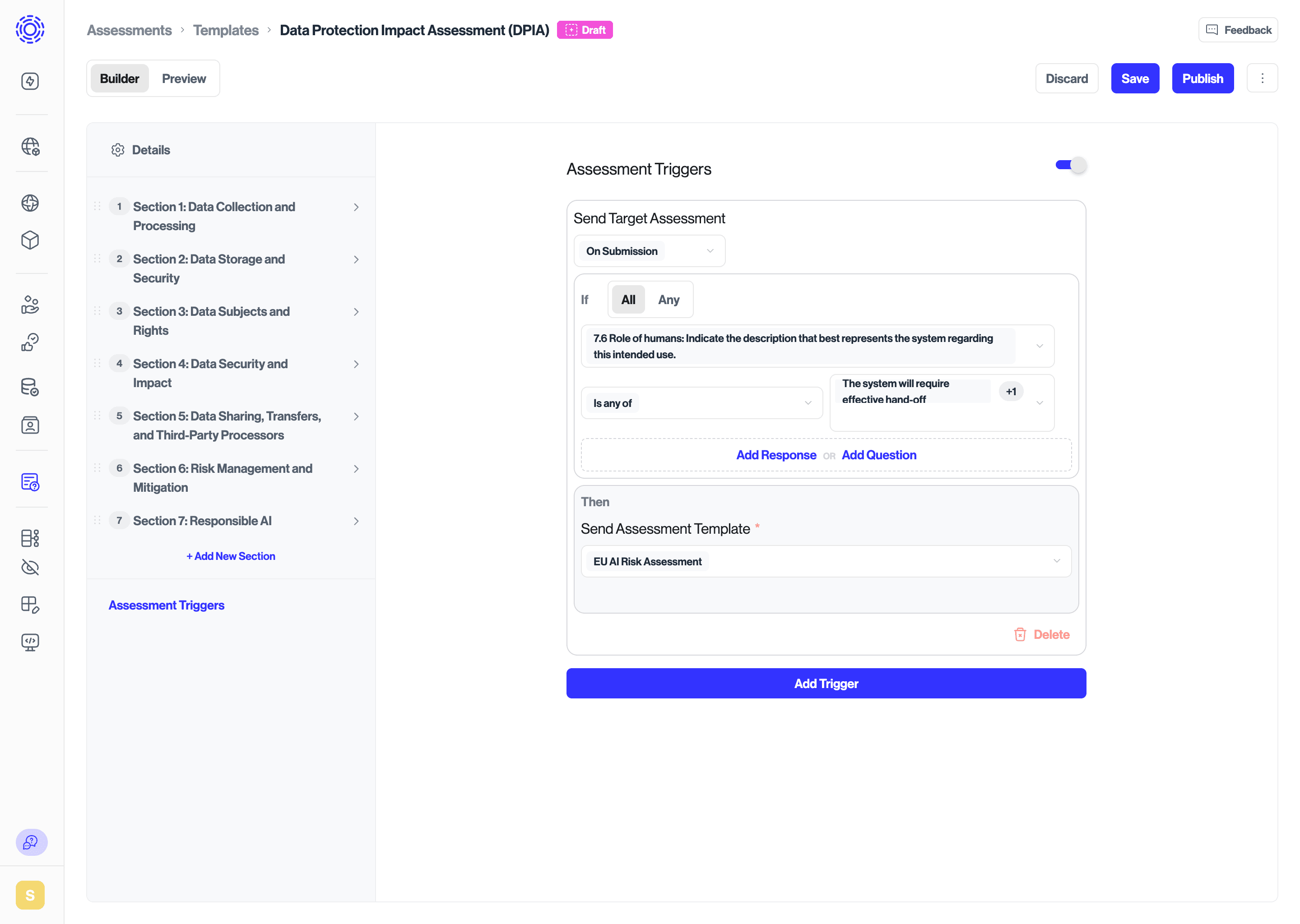 Assessment Triggers Configuration