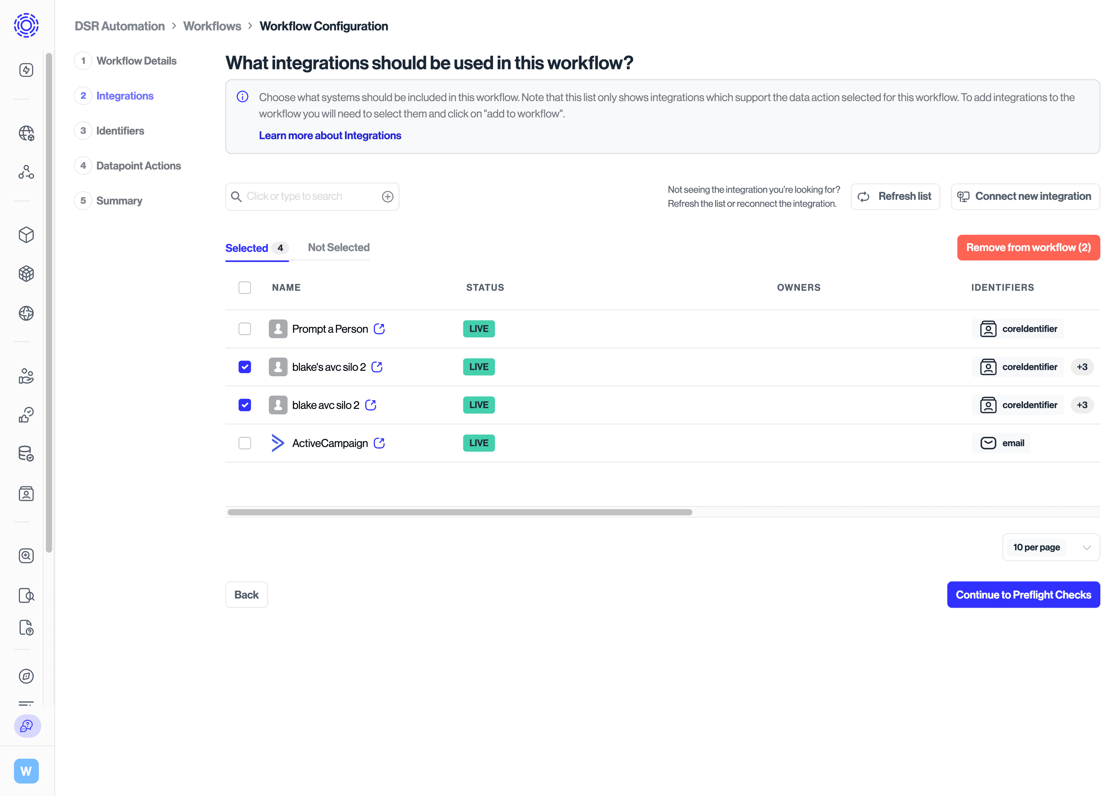 Integrations Added by Default