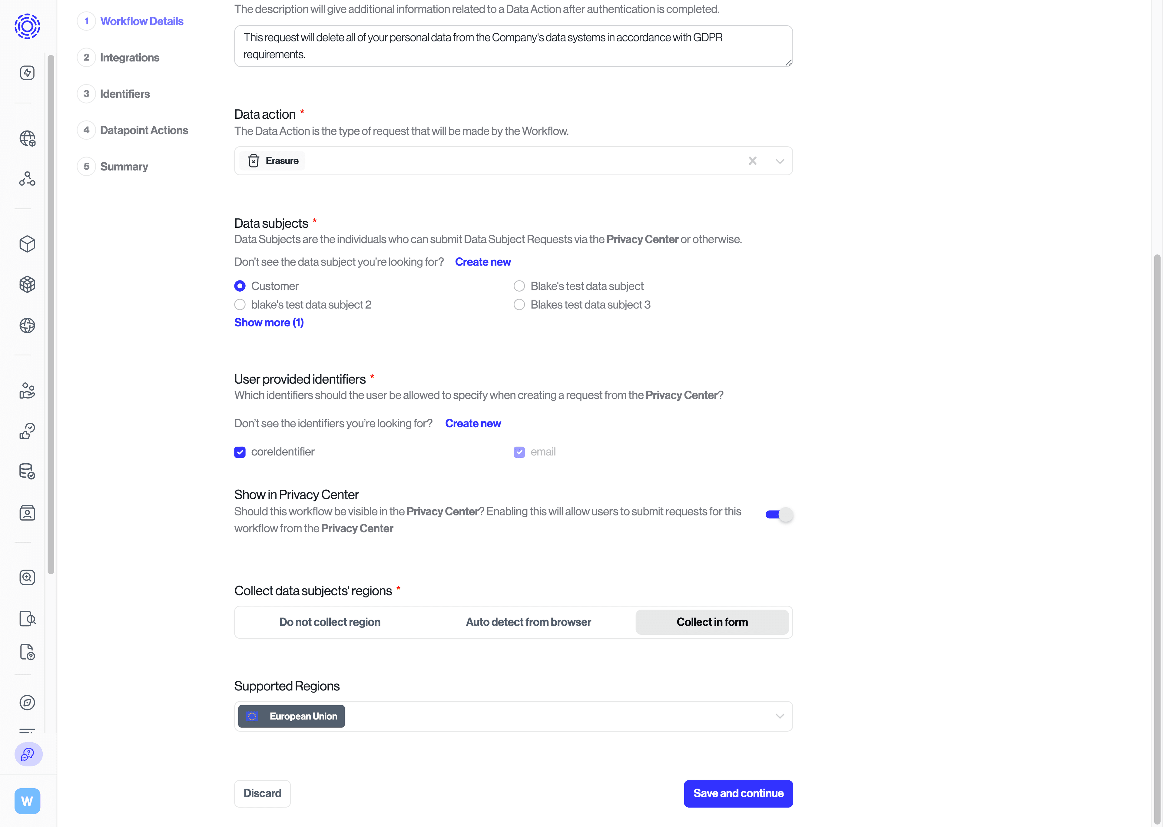 Workflow Details Configuration