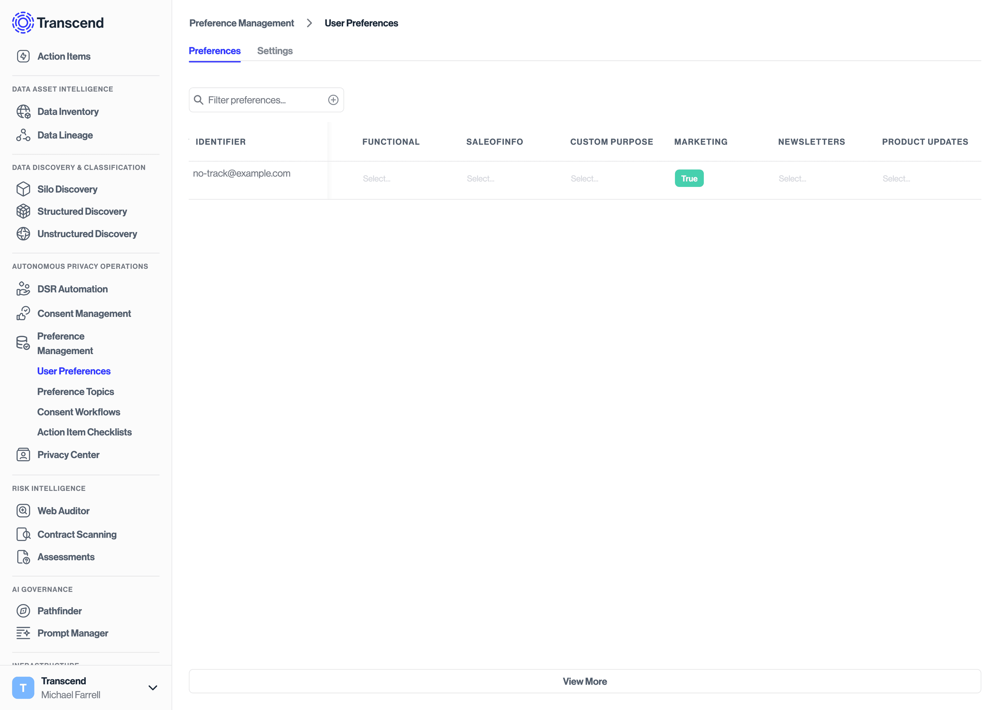 Preference Management updated after standard preference update