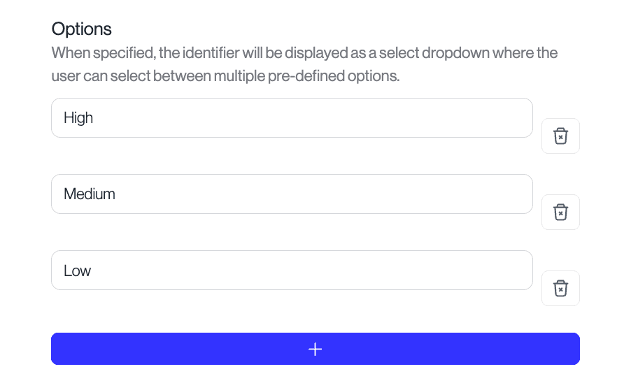 Example of configuring a single silent identifier