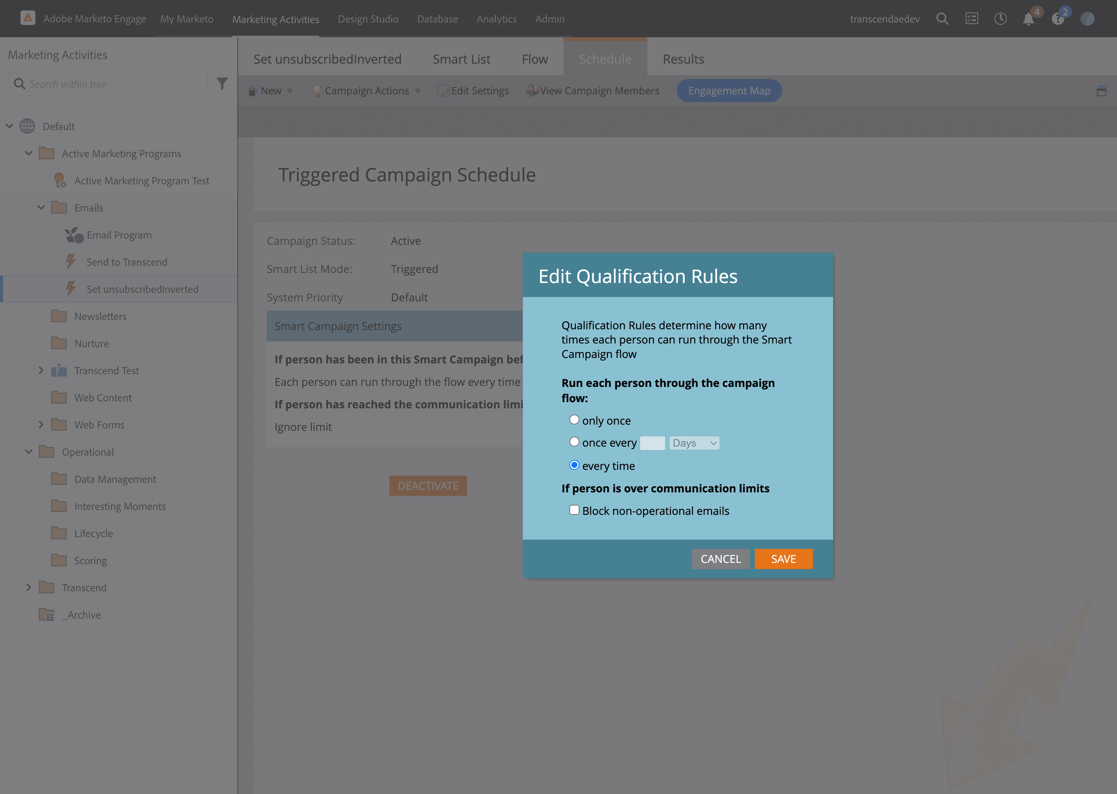 Enable qualifcation rules for unsubscribed_inverted campaign