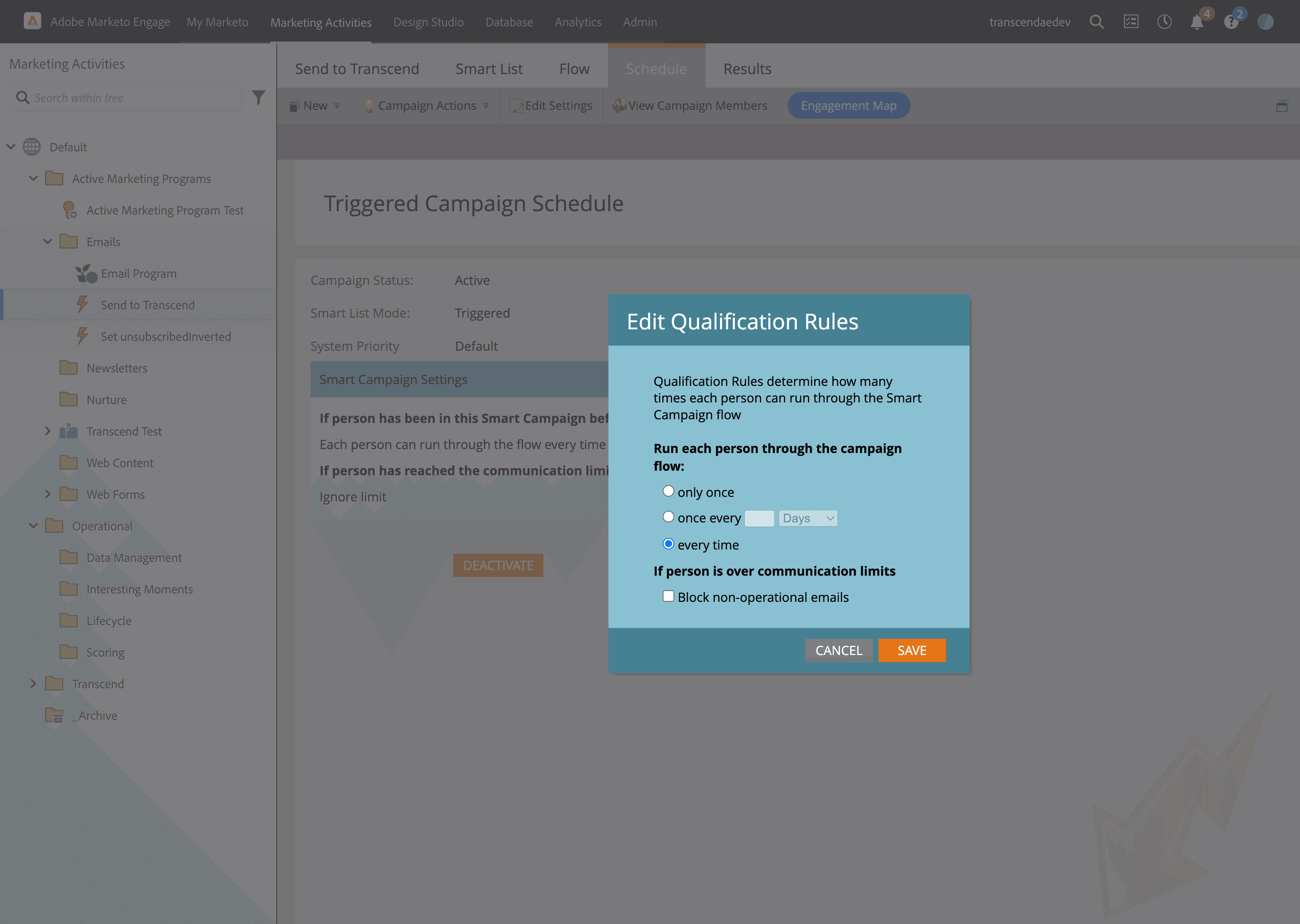 Enable webhook smart campaign