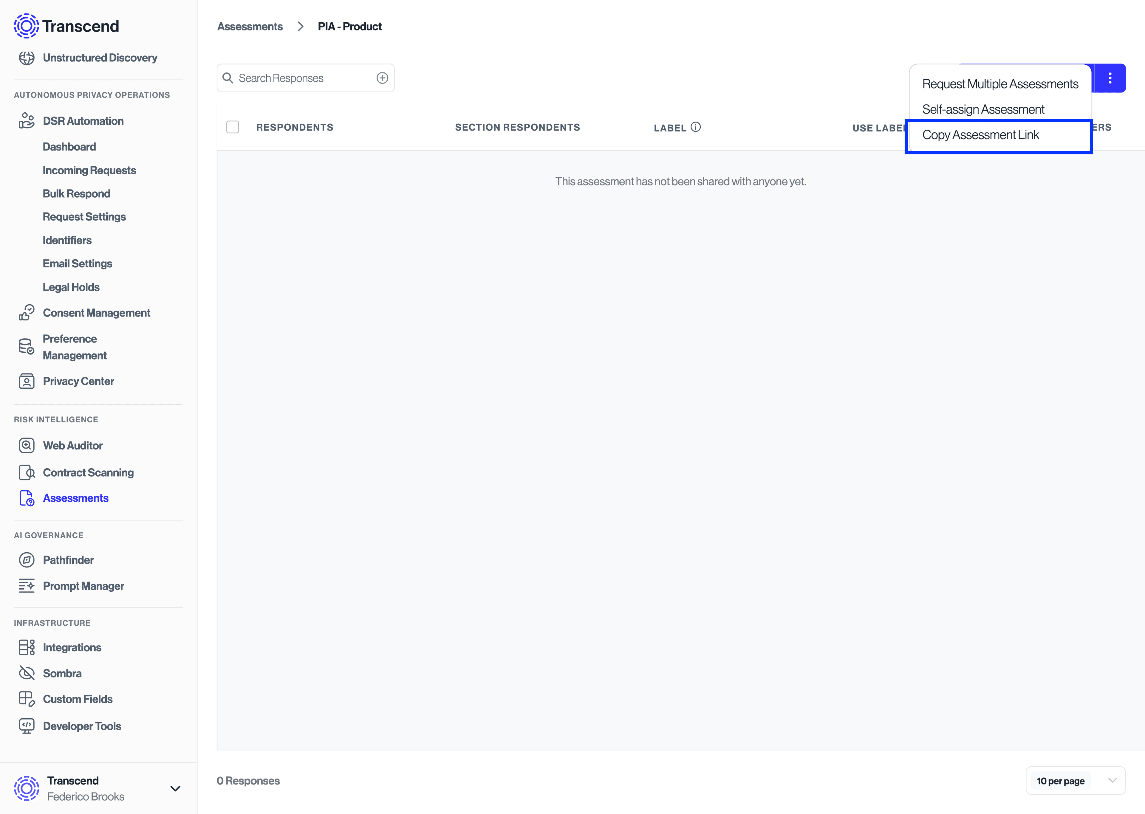 Copy Link Functionality