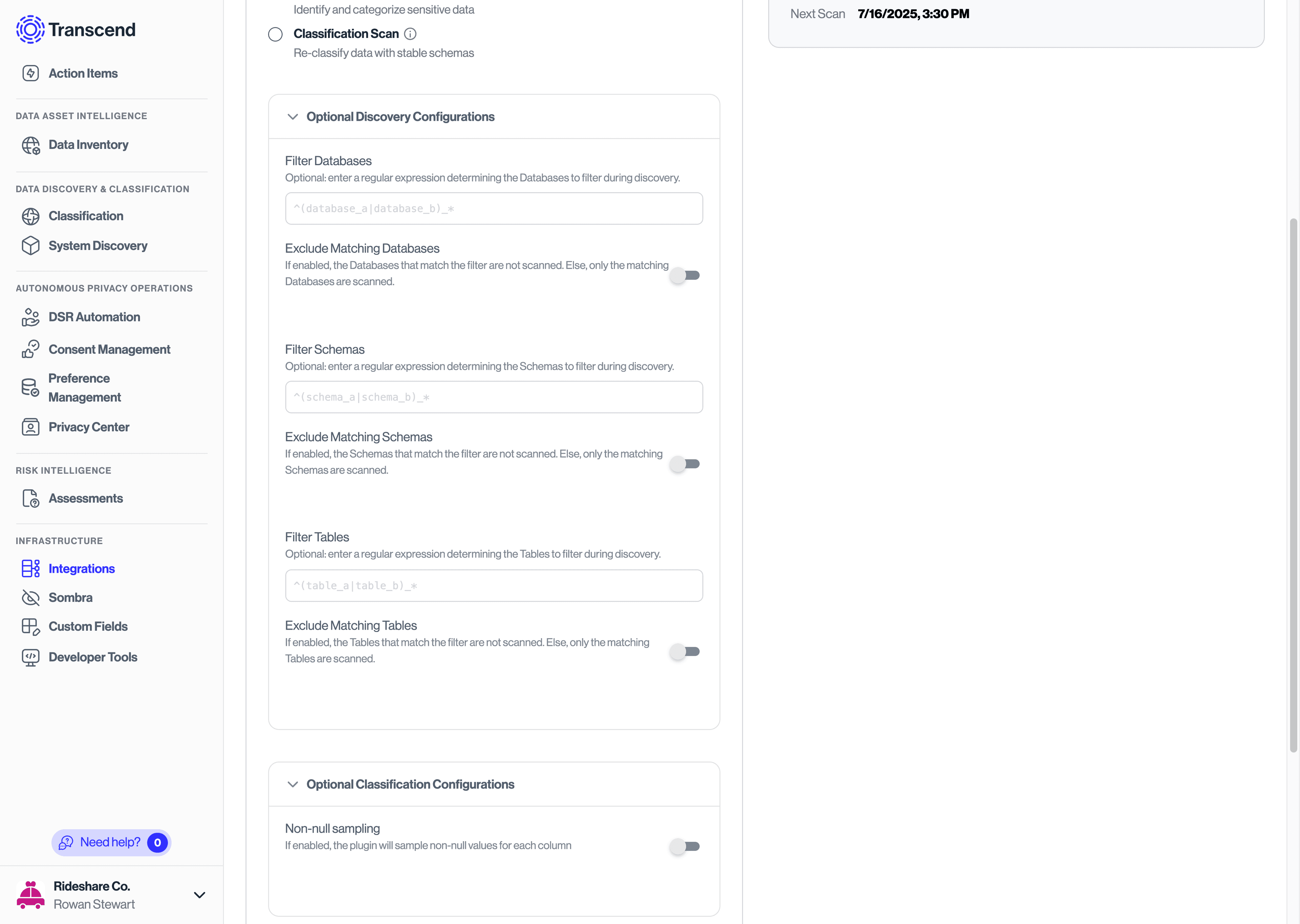 View datapoints and their categories