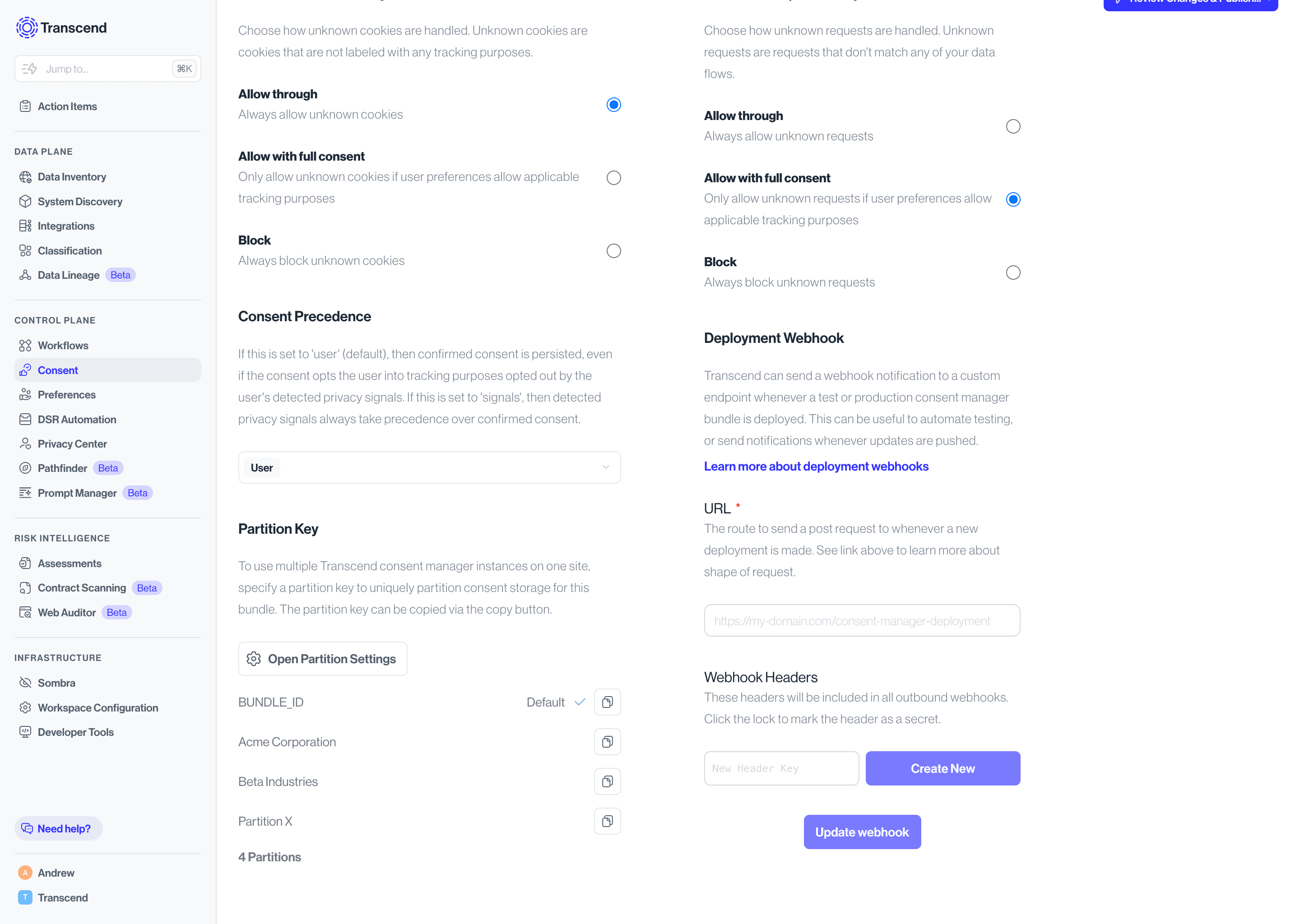 Register Consent Webhook
