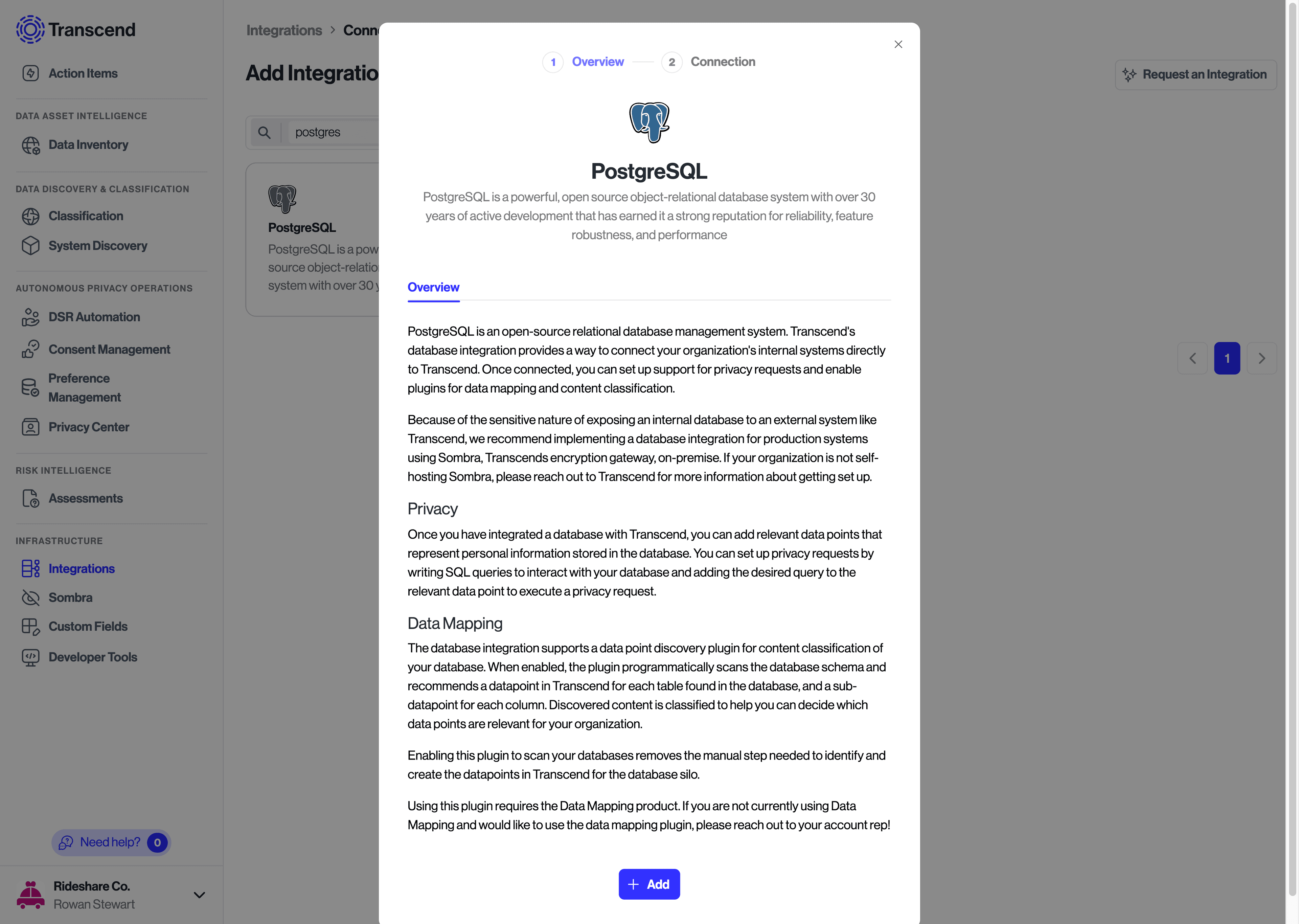 View datapoints and their categories