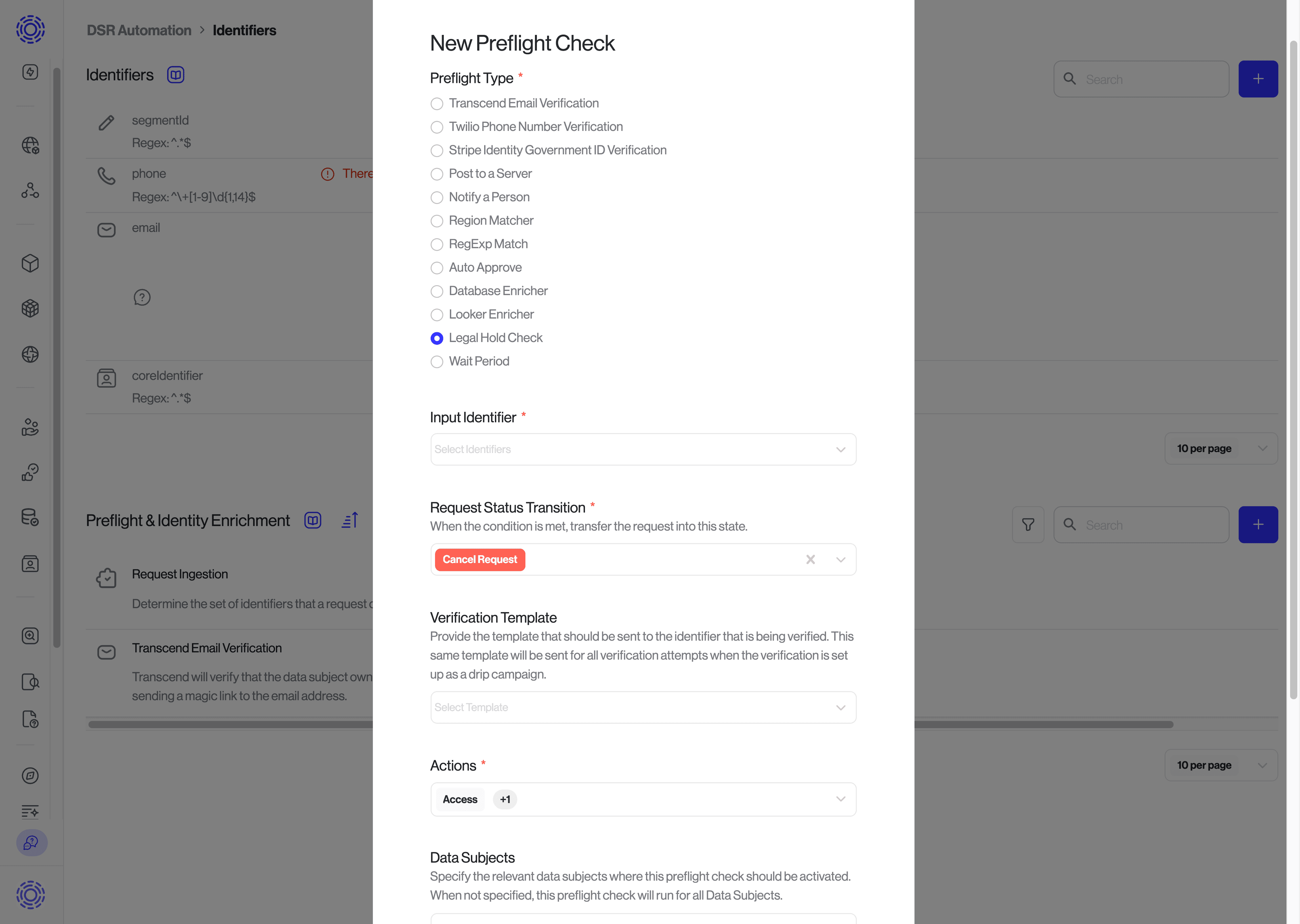 Legal Hold Preflight Check
