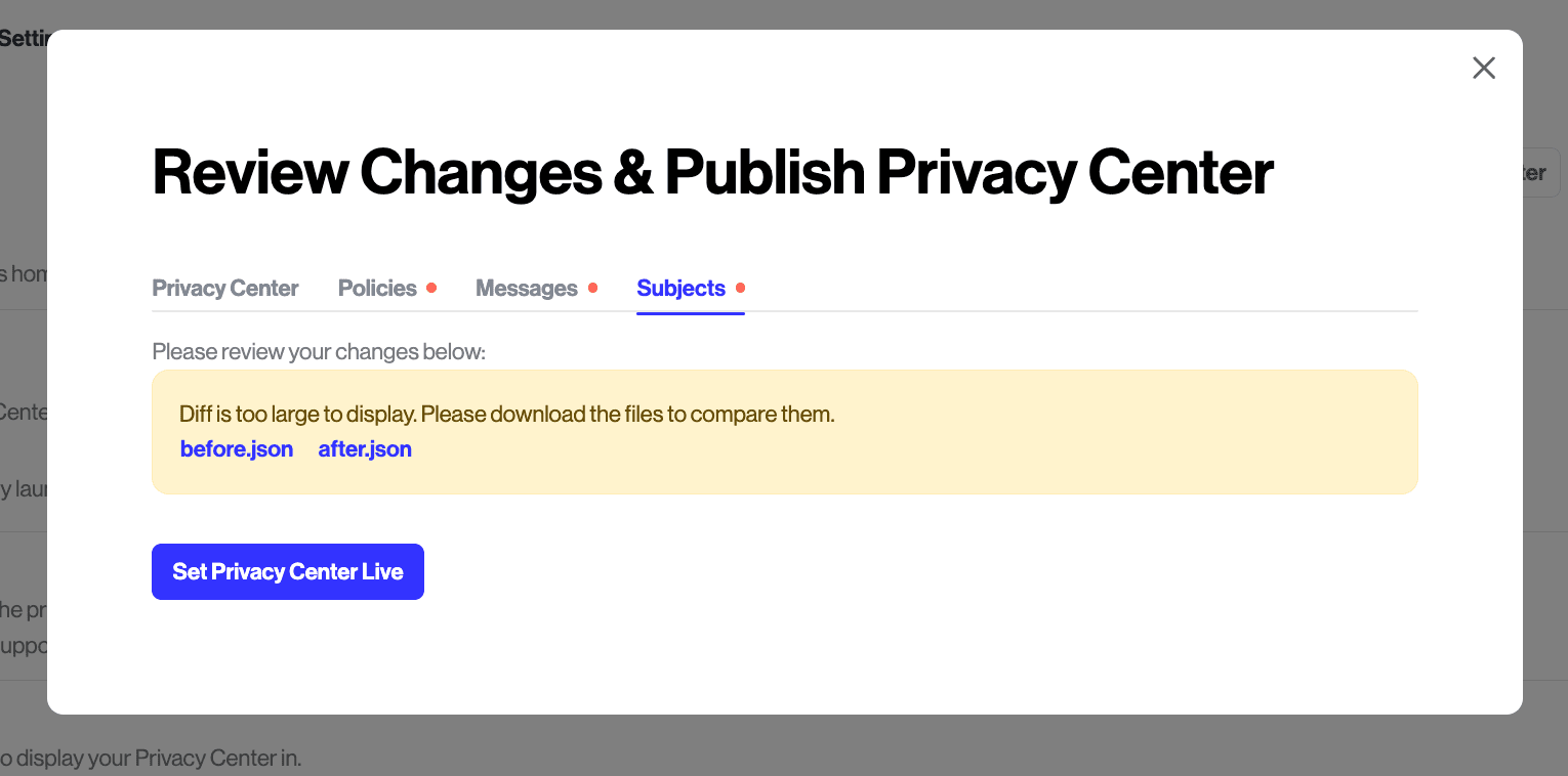 Prompt to download large JSON files
